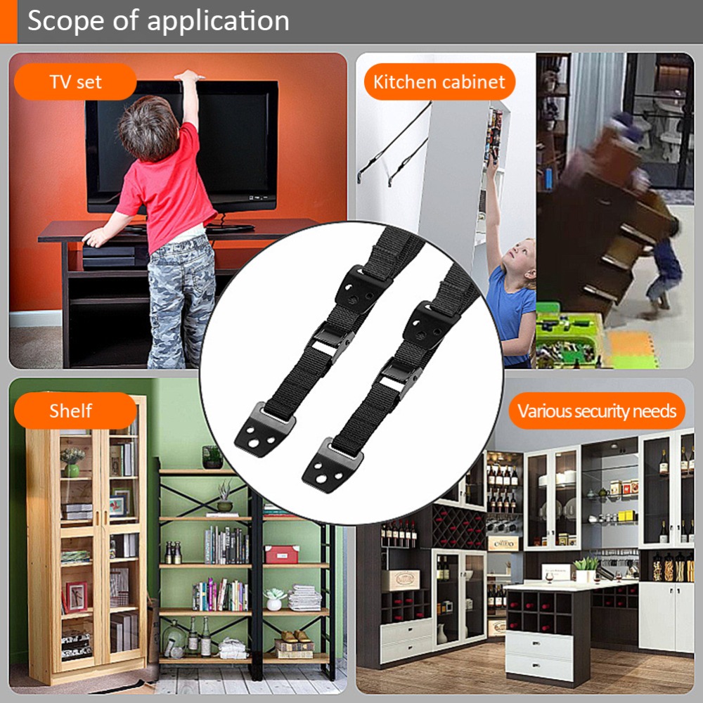 2Pcs Secure Nylon Furniture An - огляд і ціна Earthquake Anchor Strap