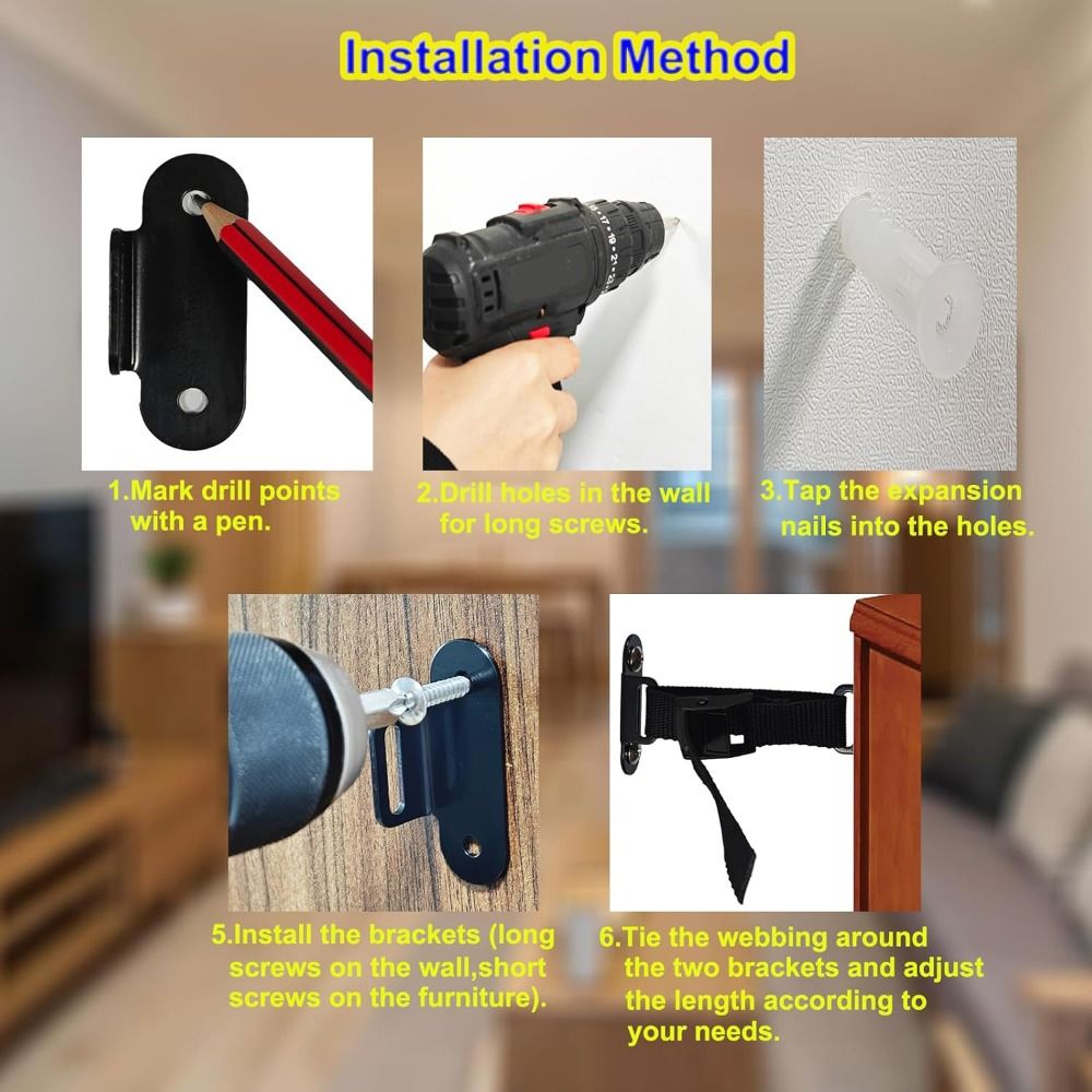 Earthquake Proof Furniture Anc - огляд і ціна Earthquake Anchor Strap
